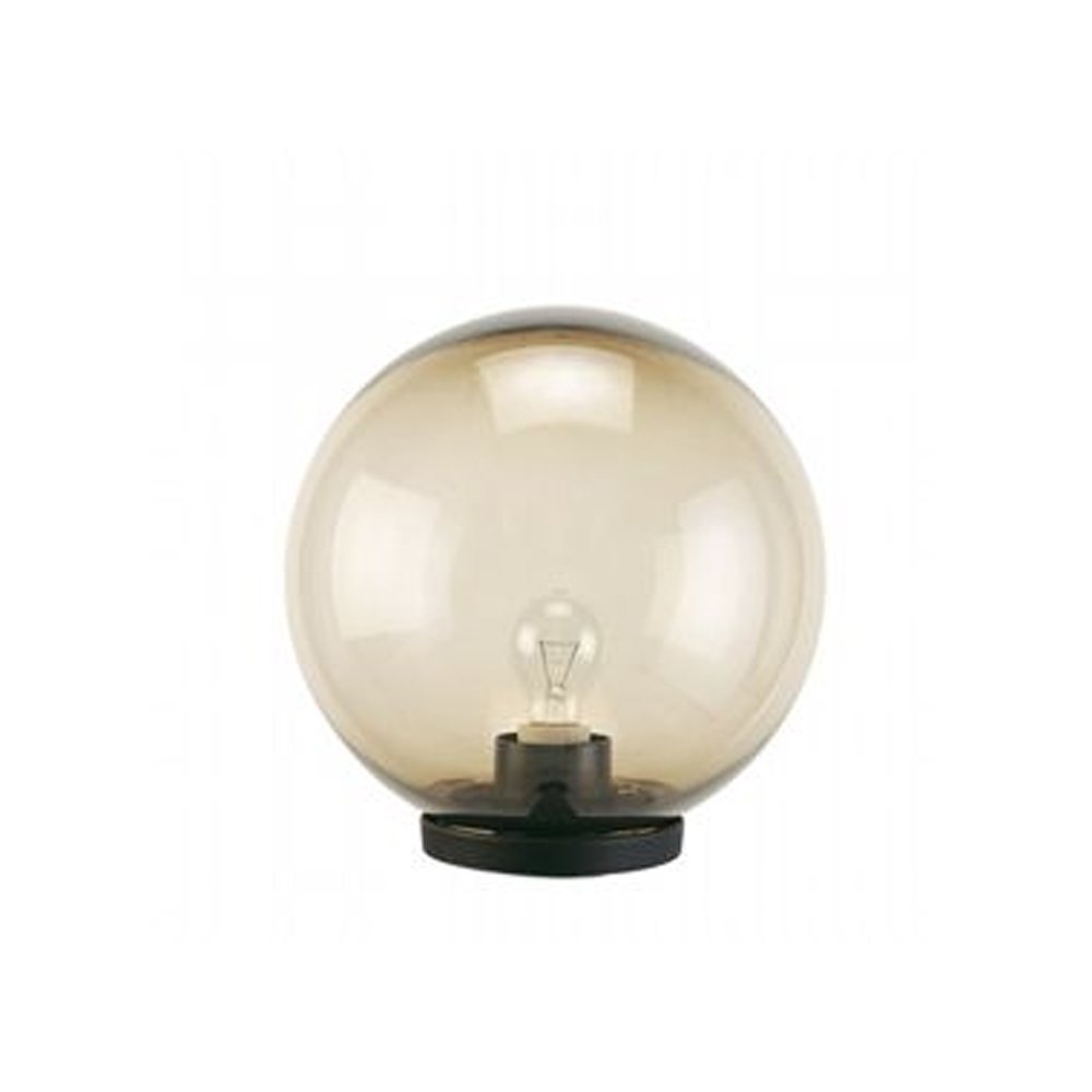 Testa-palo 1 luce globo in termoplastco sfera 25 cm nero - fume'