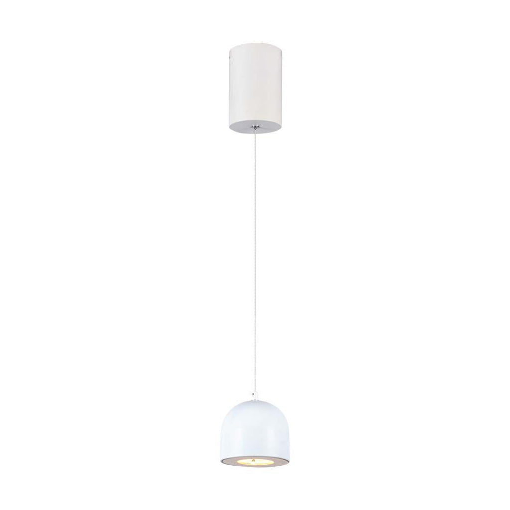 V-tac lampadario led a sospensione 8.5w a forma di coppa in metallo regolabile 3000k touch on/off colore bianco