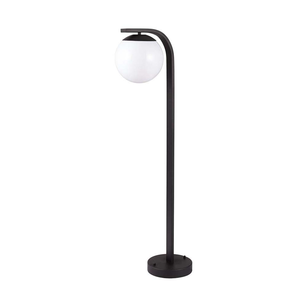 V-tac lampione led da giardino con portalampada a lanterna e27 colore nero opaco ip44