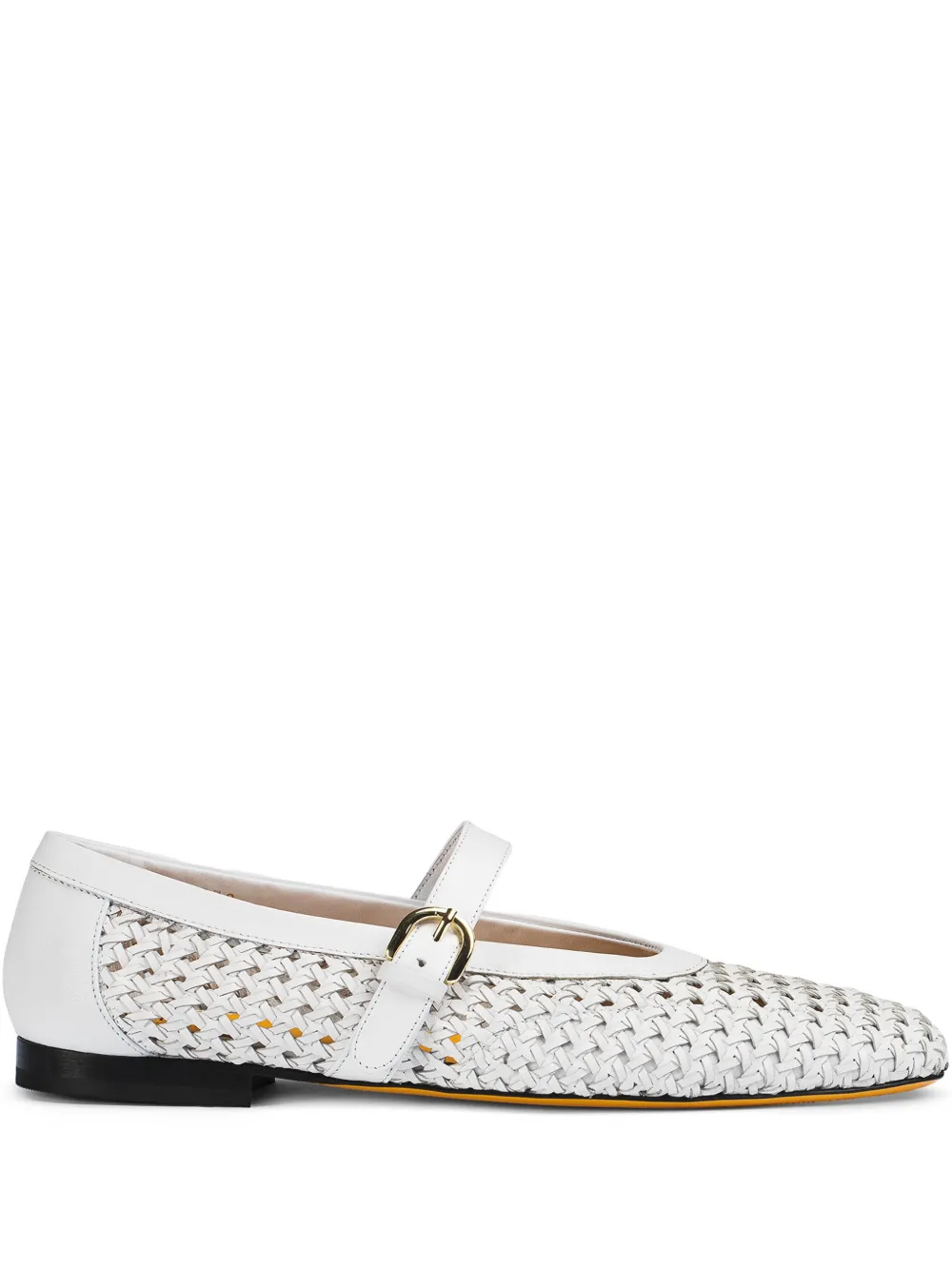 Doucal's leather ballerina shoes - Bianco