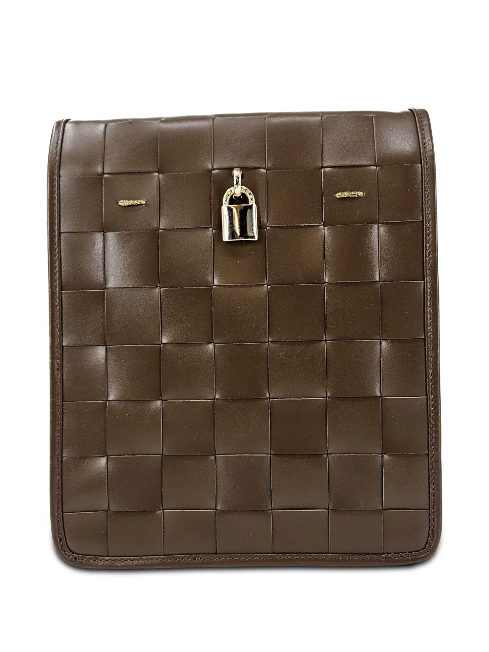 Madison.Maison woven crossbody bag - Marrone