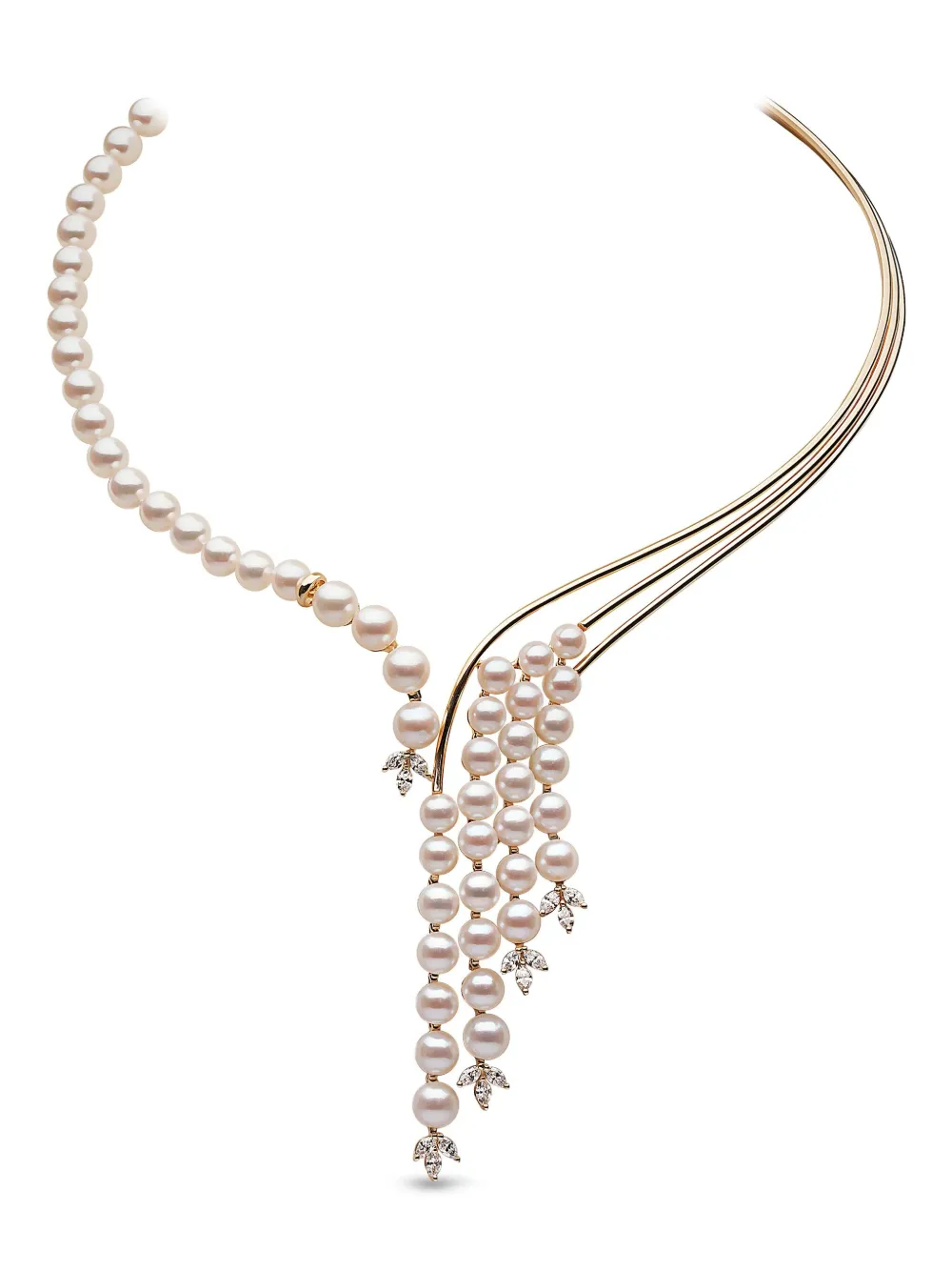 Yoko London 18K yellow gold Akoya pearl and diamond necklace - Oro