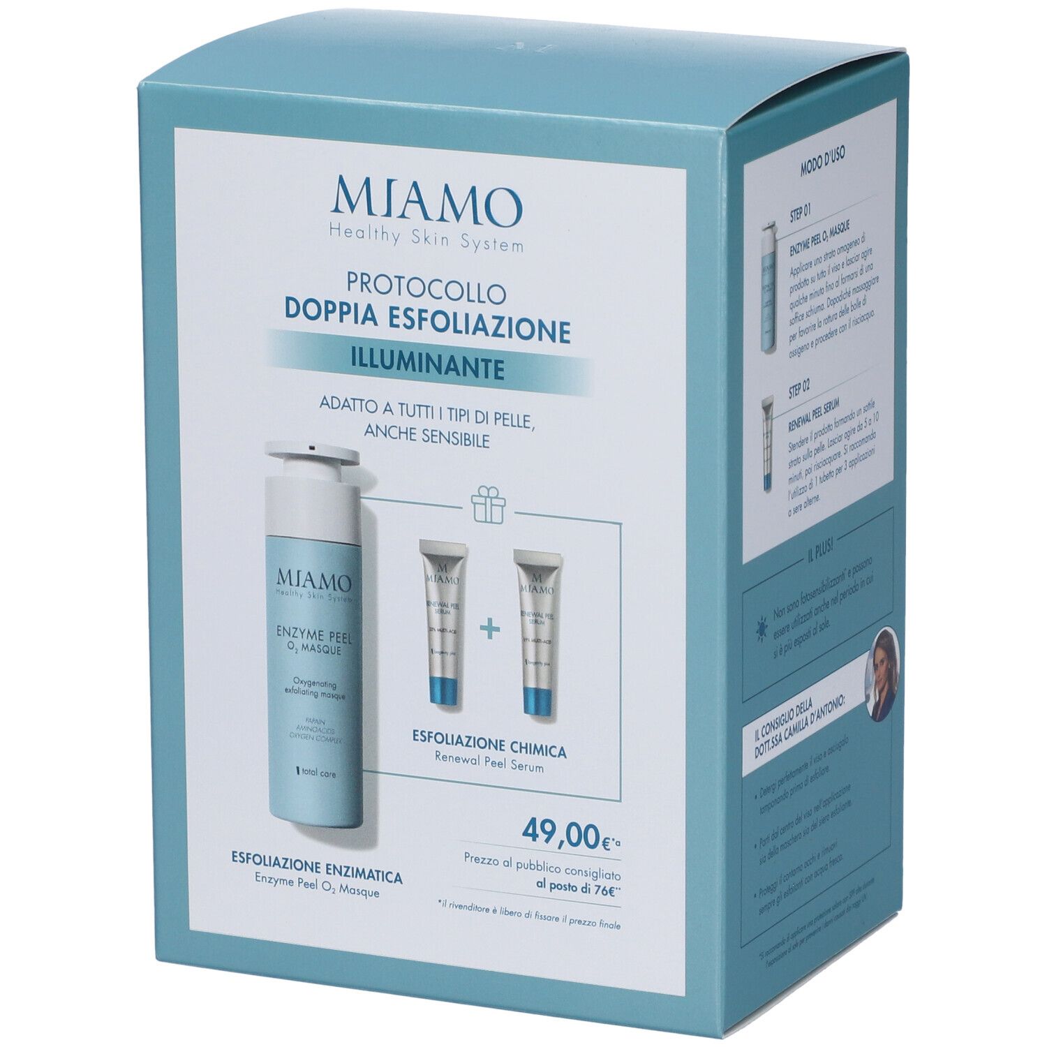 MIAMO Protocollo Doppia Esfoliazione Illuminante 1 pz Set