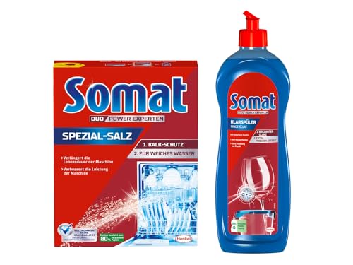 Somat Set Per Lavastoviglie Con Brillantante, 750 Ml E Sale Speciale 1,2 Kg