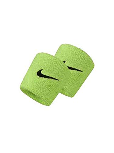 Nike Polsini Bassi Swoosh Wristbands Verde Limone, Taglia Unica