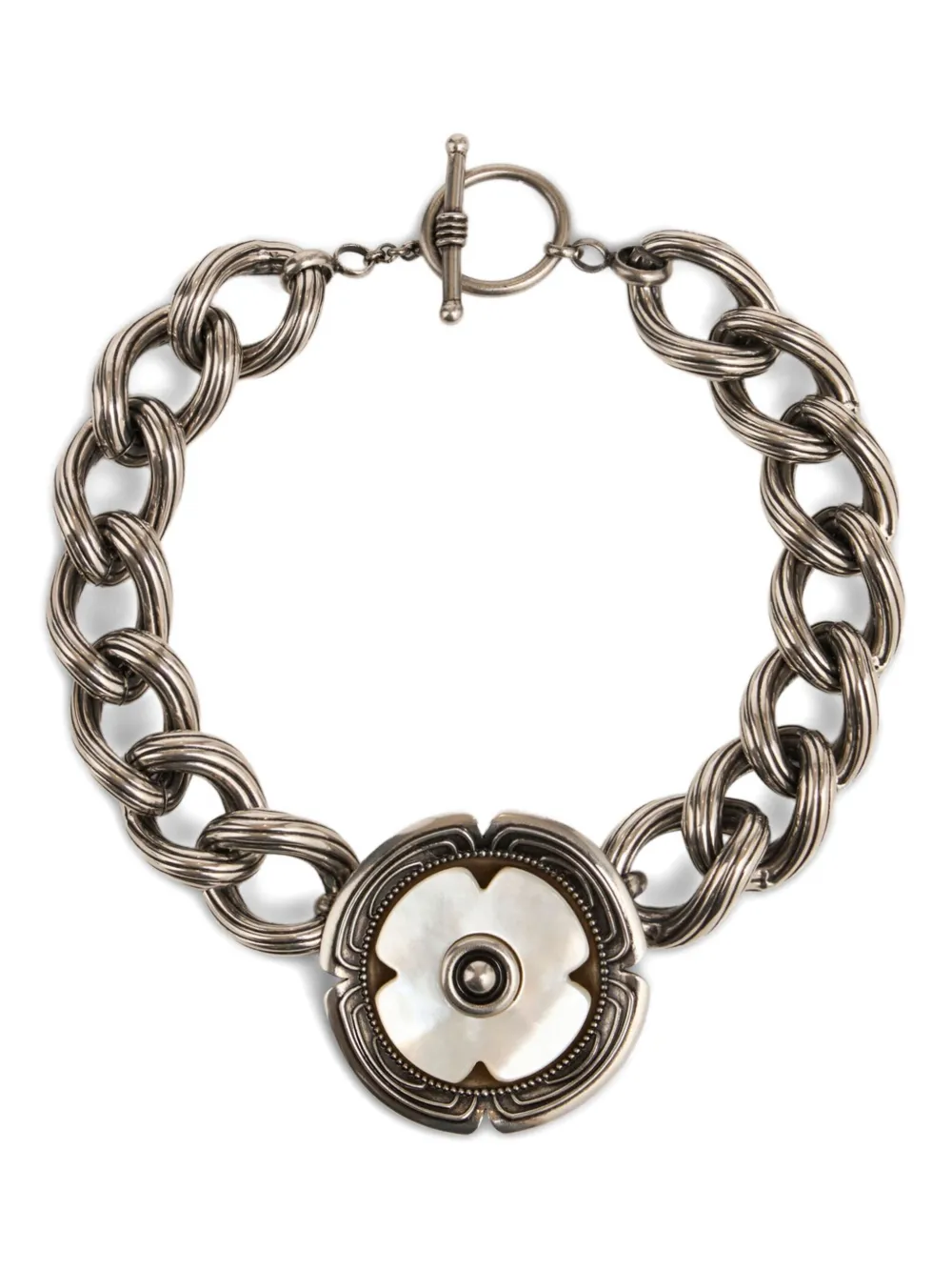 ETRO floral-motif necklace - Argento