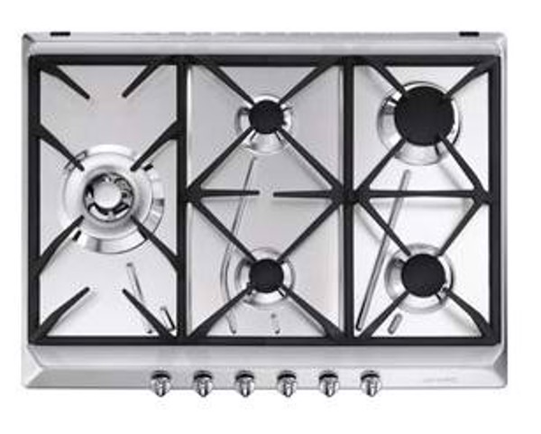 Smeg SRV575GH5 piano cottura Acciaio inossidabile Da incasso Gas 5 Fornello(i)