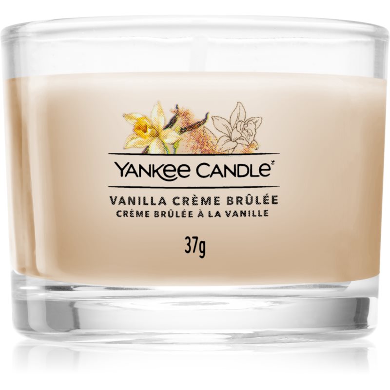 Yankee Candle Vanilla Crème Brûlée Candela Votiva Glass 37 G