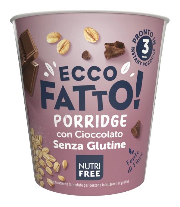 Porridge con Cioccolato Senza Glutine Ecco Fatto - Nutrifree 50 g