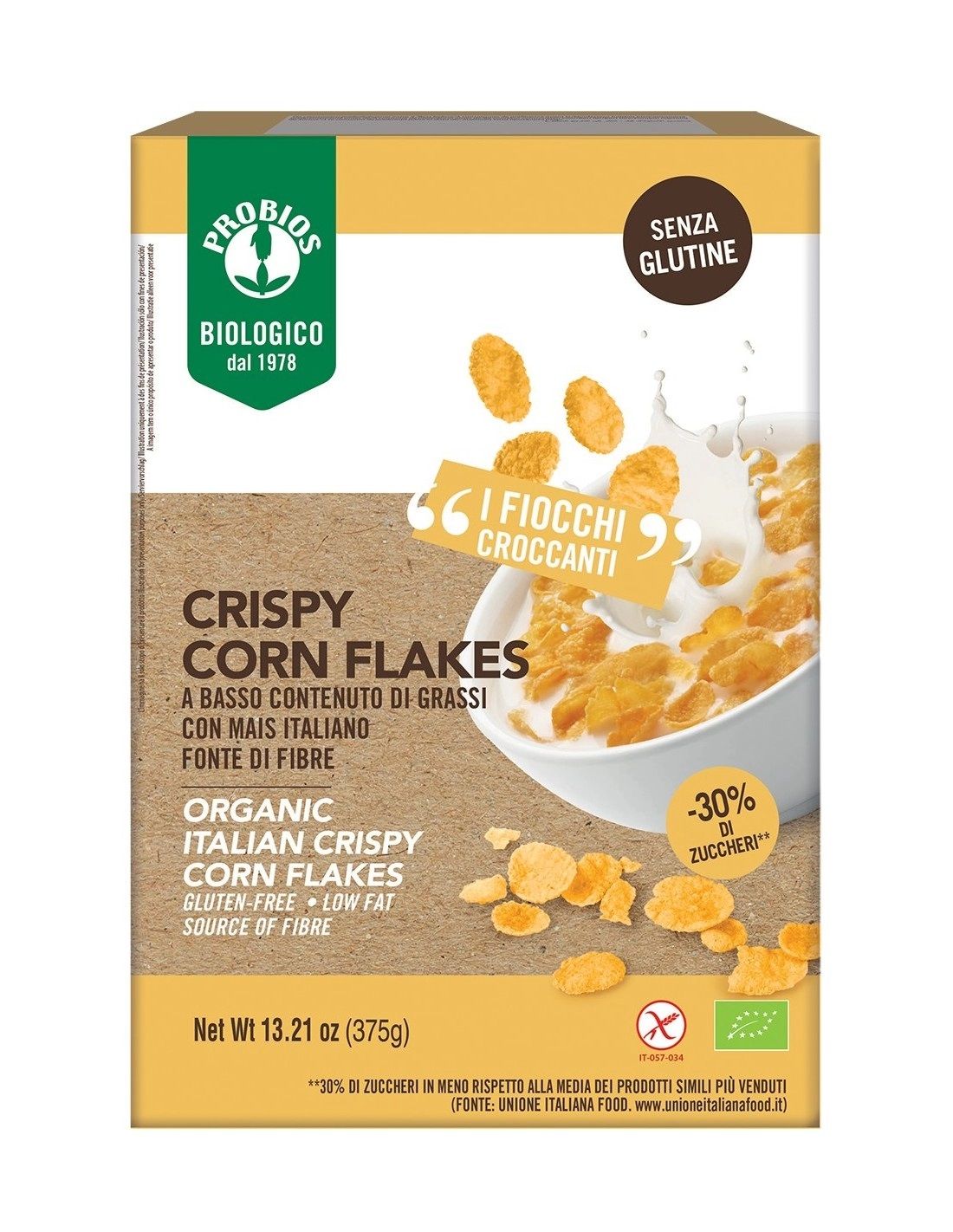 Crispy Corn Flakes Senza Glutine - Probios 375 g