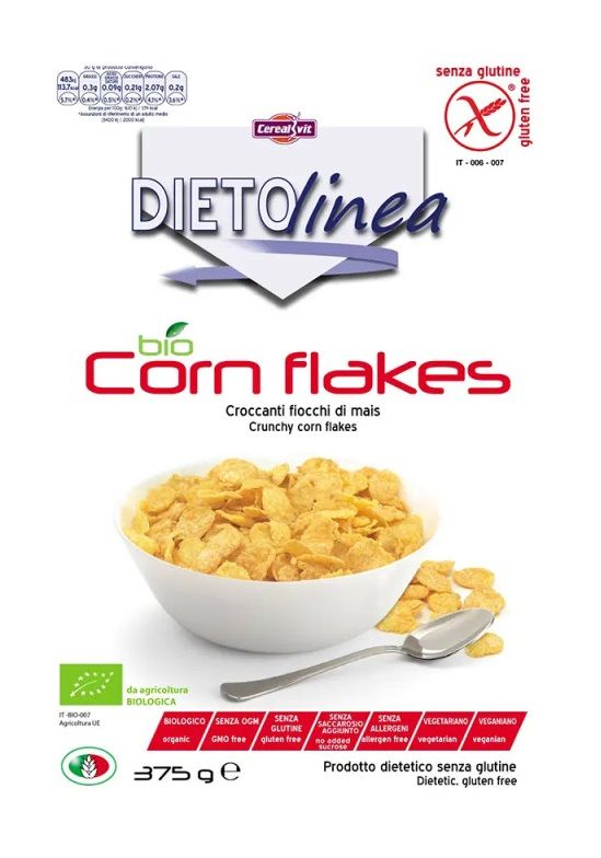 Bio Corn Flakes Senza Glutine - Dietolinea Cerealvit 375 g