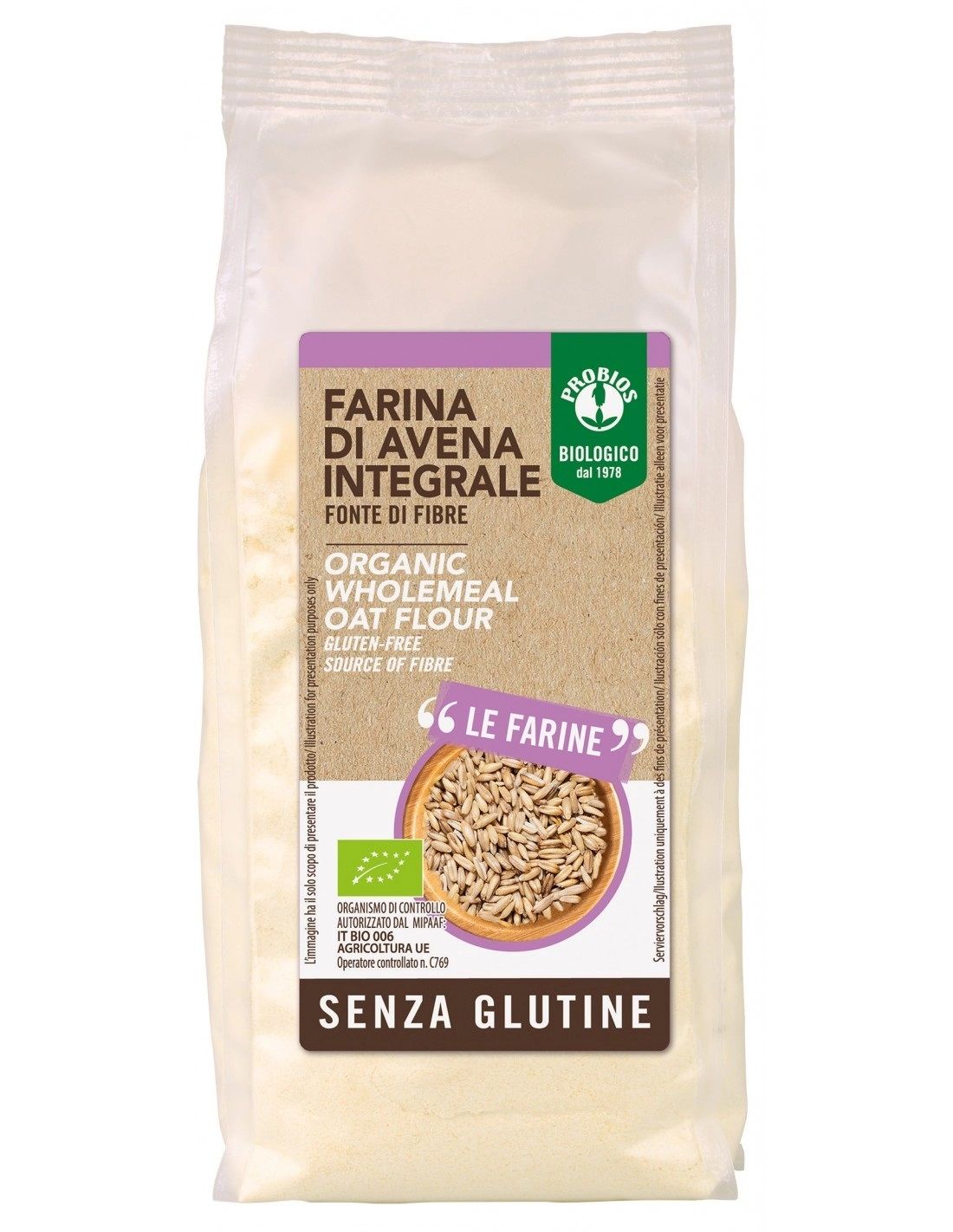 Farina di Avena Integrale Senza Glutine - Probios 375 g