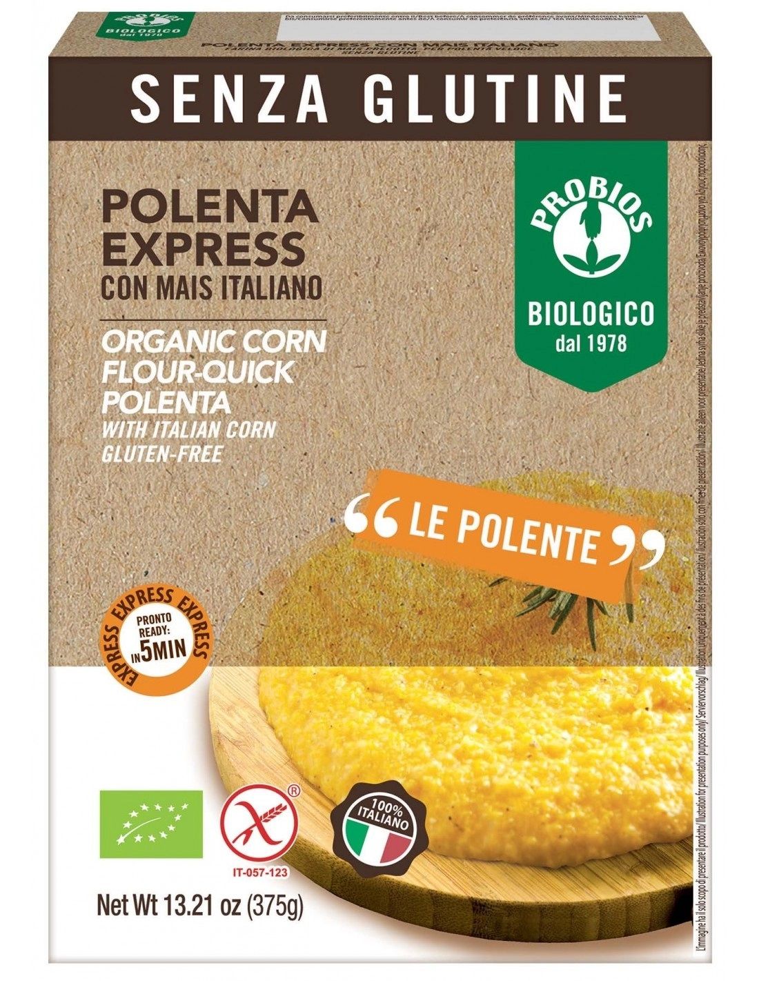 Polenta Express Senza Glutine - Probios 375 g