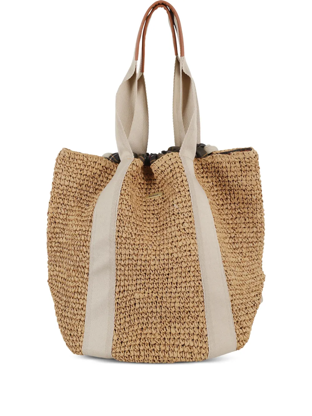 Barbour cotton tote bag - Marrone