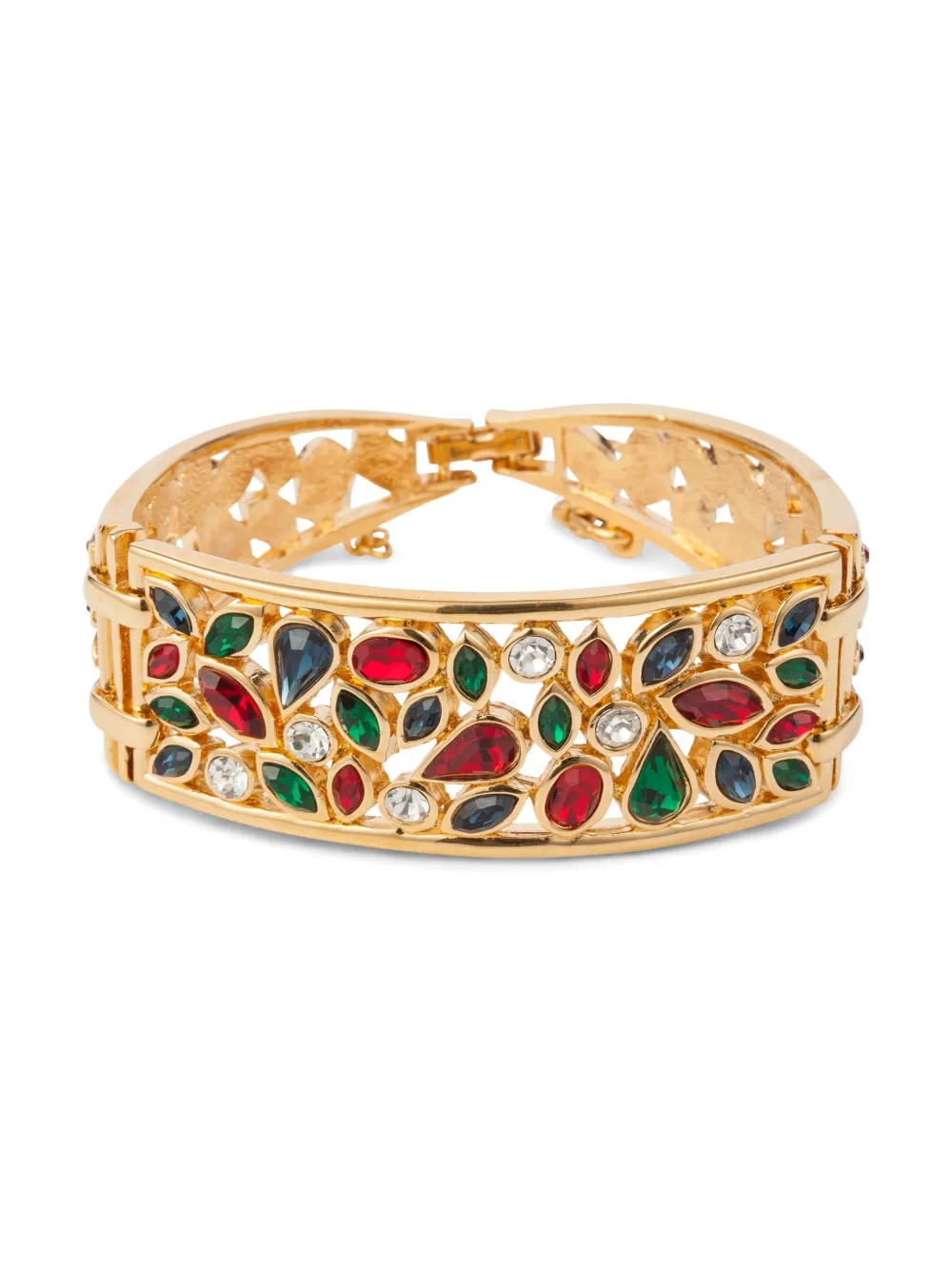 Susan Caplan Vintage Bracciale con cristalli anni '80 - Oro