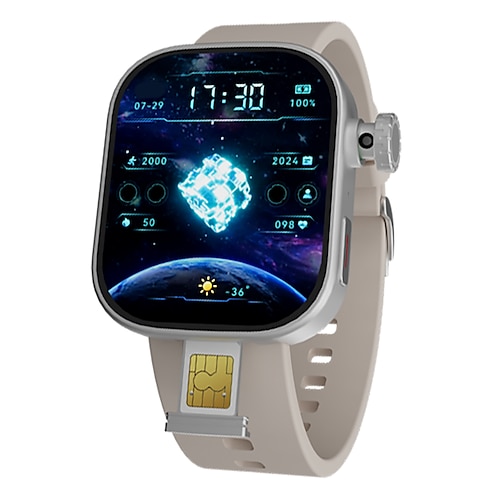 696 MS10 Orologio intelligente 2.06 pollice Smartwatch cellulare 4G LTE Bluetooth 4G Contapassi Promemoria chiamata Monitoraggio del sonno Compatibile