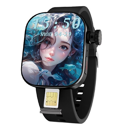 696 MS10 Orologio intelligente 2.06 pollice Smartwatch cellulare 4G LTE Bluetooth 4G Contapassi Promemoria chiamata Monitoraggio del sonno Compatibile