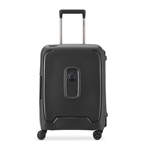 Delsey Paris - Moncey - Valigia Da Cabina Rigida Sottile Materiale Riciclato E Riciclabile - 55X40X20 Cm - 36 L - S - Nero