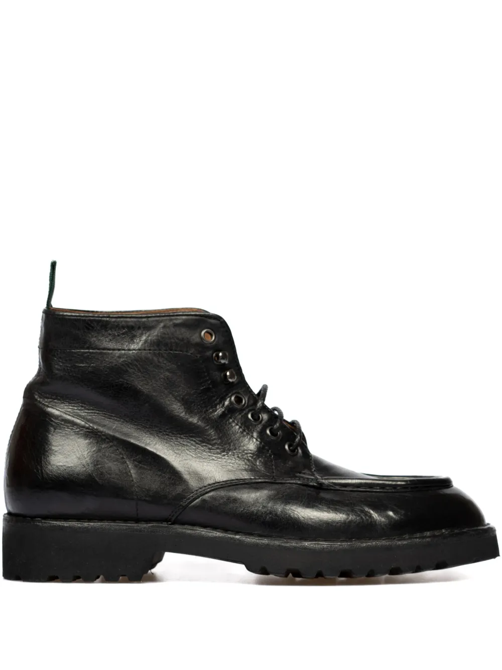 Green George leather boots - Nero
