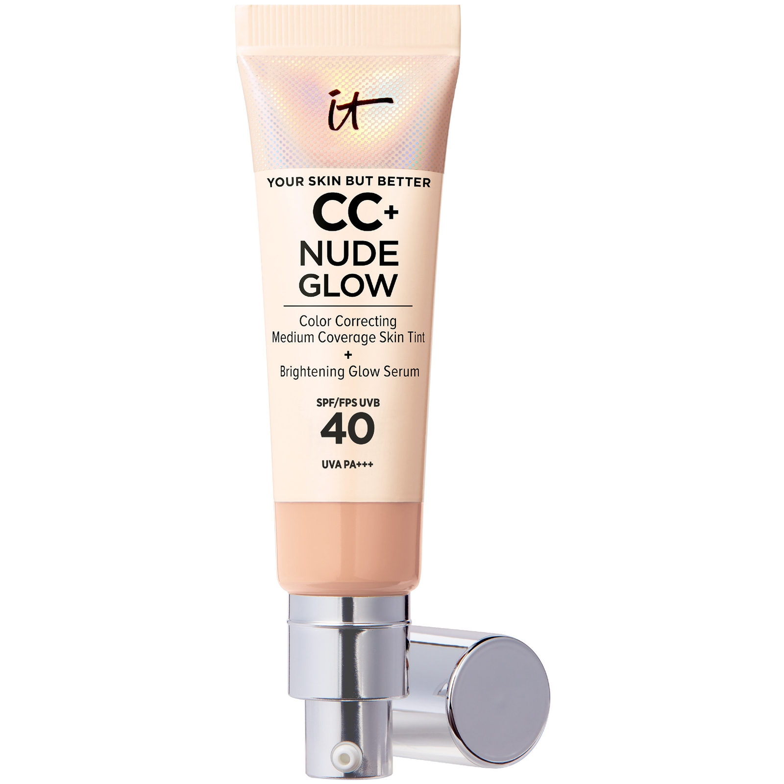 IT Cosmetics CC+ and Nude Glow Fondotinta Illuminante con Siero e SPF 40 32 ml (varie tonalità) - Neutral Medium
