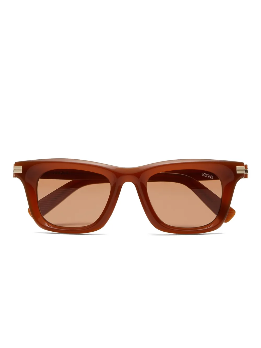 Zegna rectangular sunglasses - Marrone
