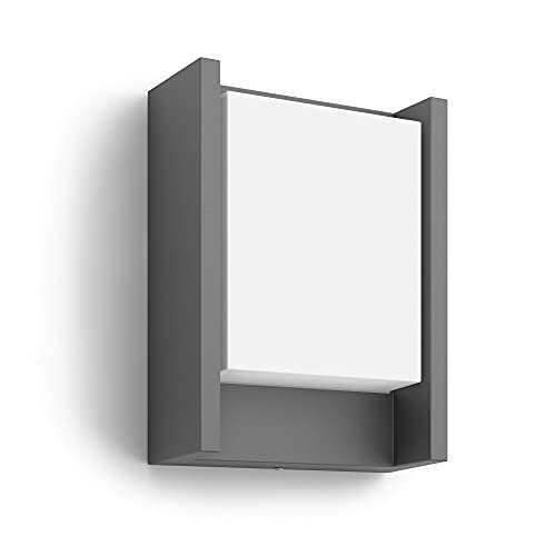 Philips Lighting Arbour Lampada Led Da Parete, Giardino Ed Esterni, 6W, Luce Fredda 4000K, Nero