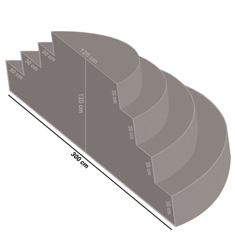 Scala interna imola 1,50 x 3,00 h 1,20 m a 4 gradini, per posa sotto liner