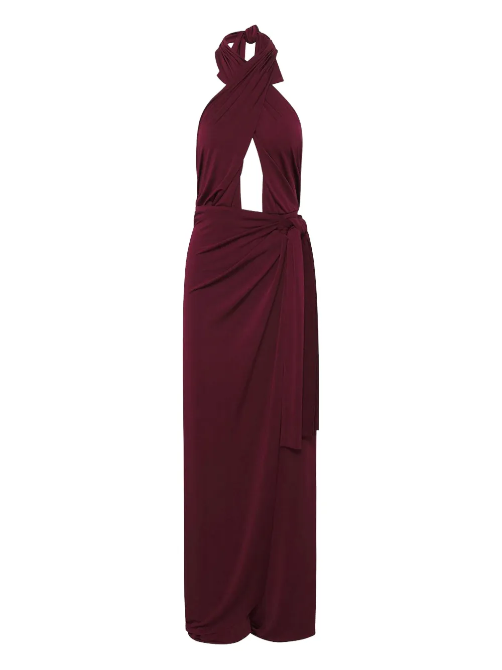 Johanna Ortiz halterneck jumpsuit - Rosso