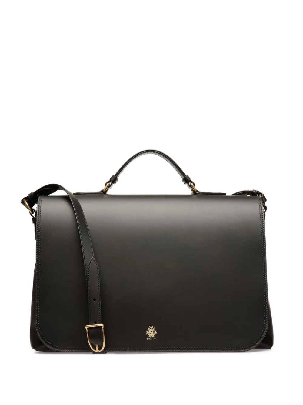 Bally structured leather briefcase - Nero
