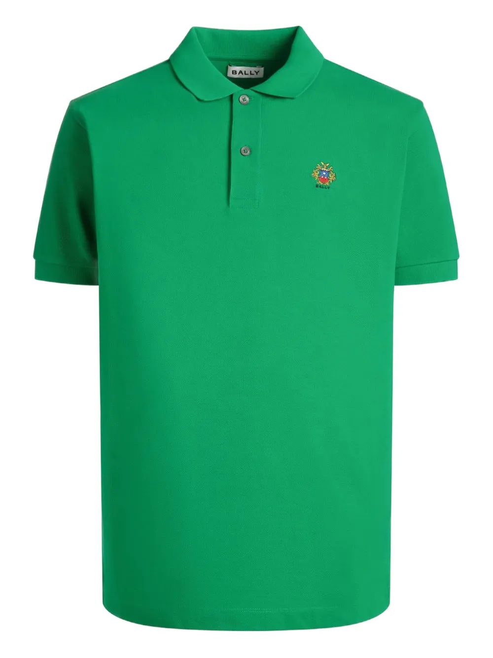 Bally crest-embroidered polo shirt - Verde