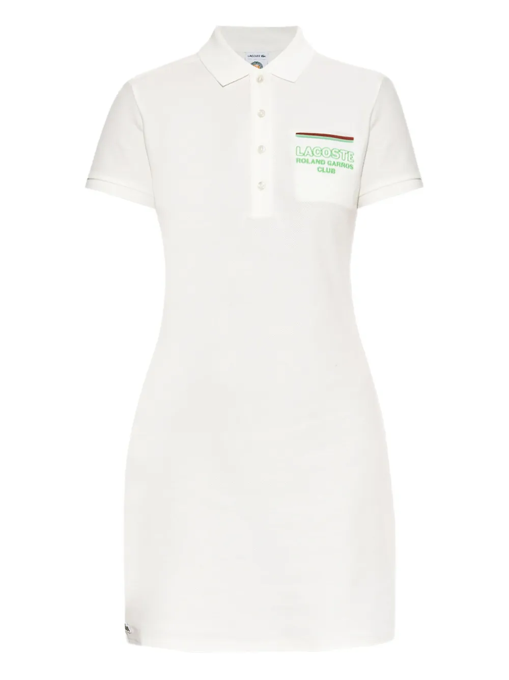 Lacoste logo-embroidered mini dress - Bianco