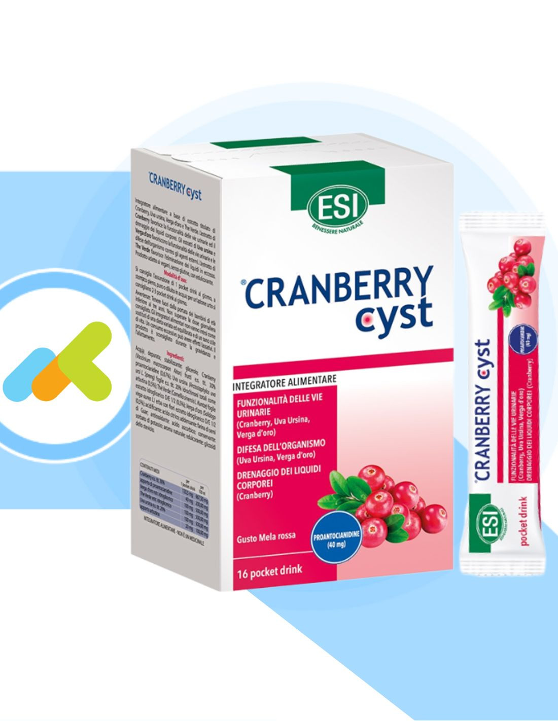 Esi Cranberry Cyst | Integratore Benessere Delle Vie Urinarie | 16