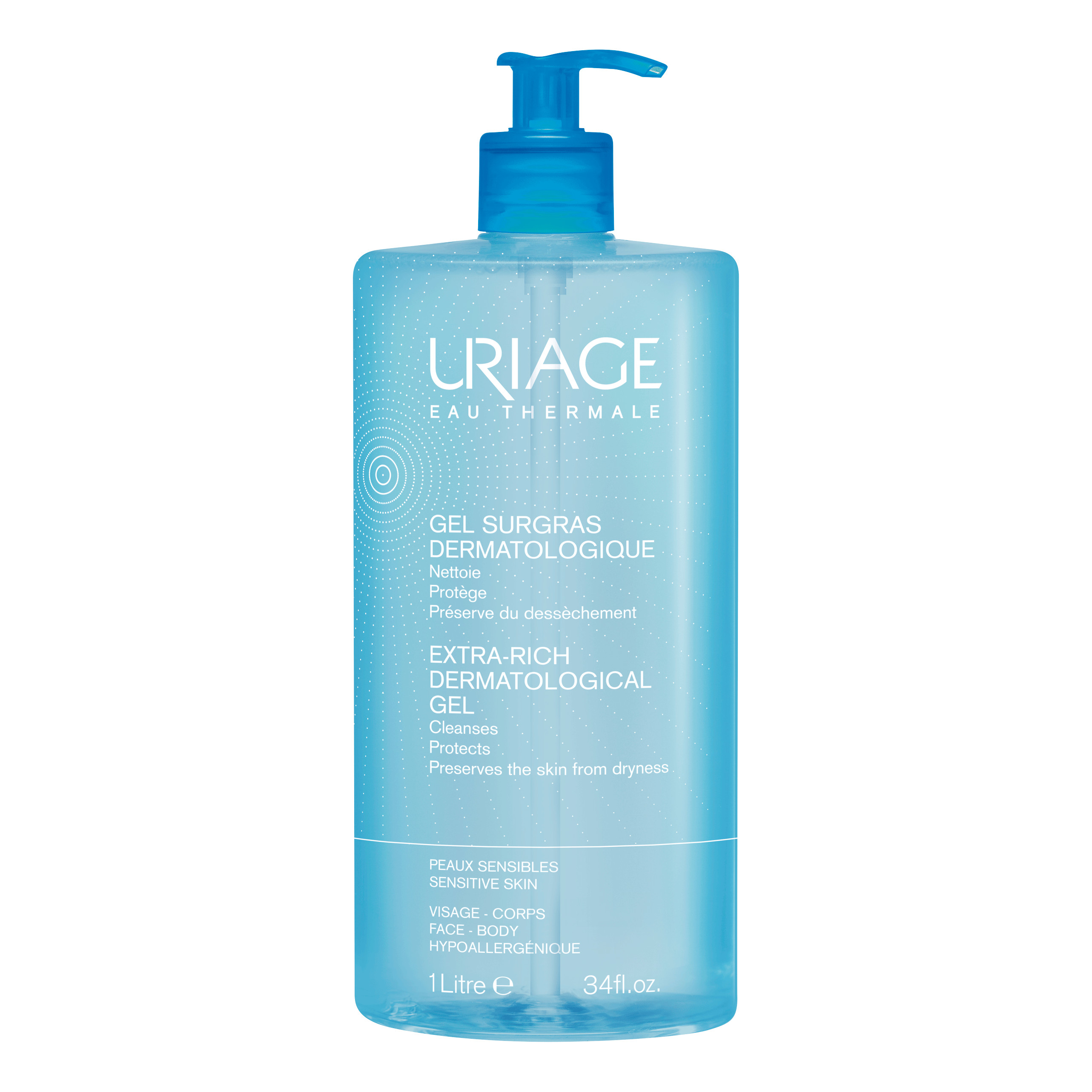 Uriage Gel Detergente Dermatologico Extra-ricco 1 Litro