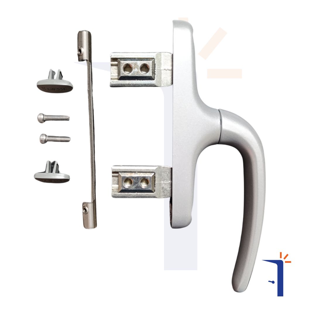 Maniglia giesse unica apex 01154 per persiane e finestre vari colori colore: argento