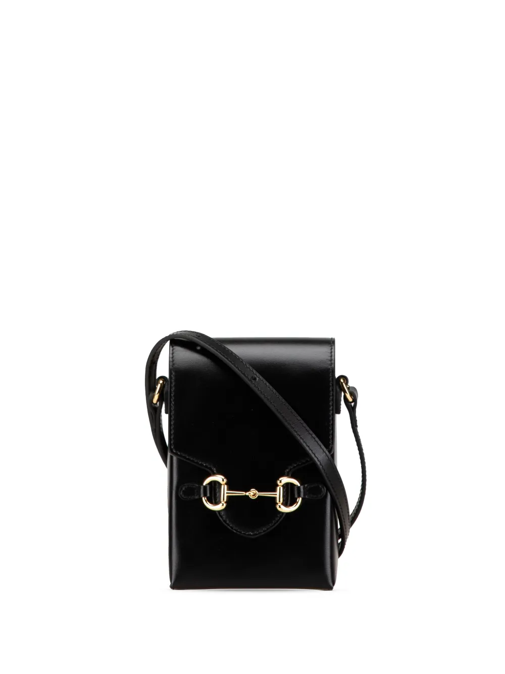 Gucci Pre-Owned Borsa a tracolla Horsebit mini 1955 in pelle 2016-2024 - Nero