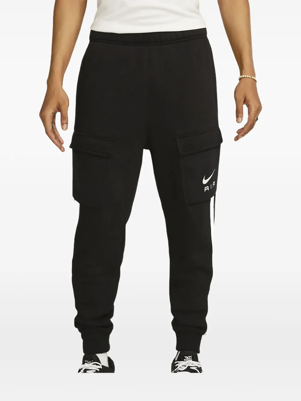 Nike Air "Black/Summit White" fleece cargo trousers - Nero