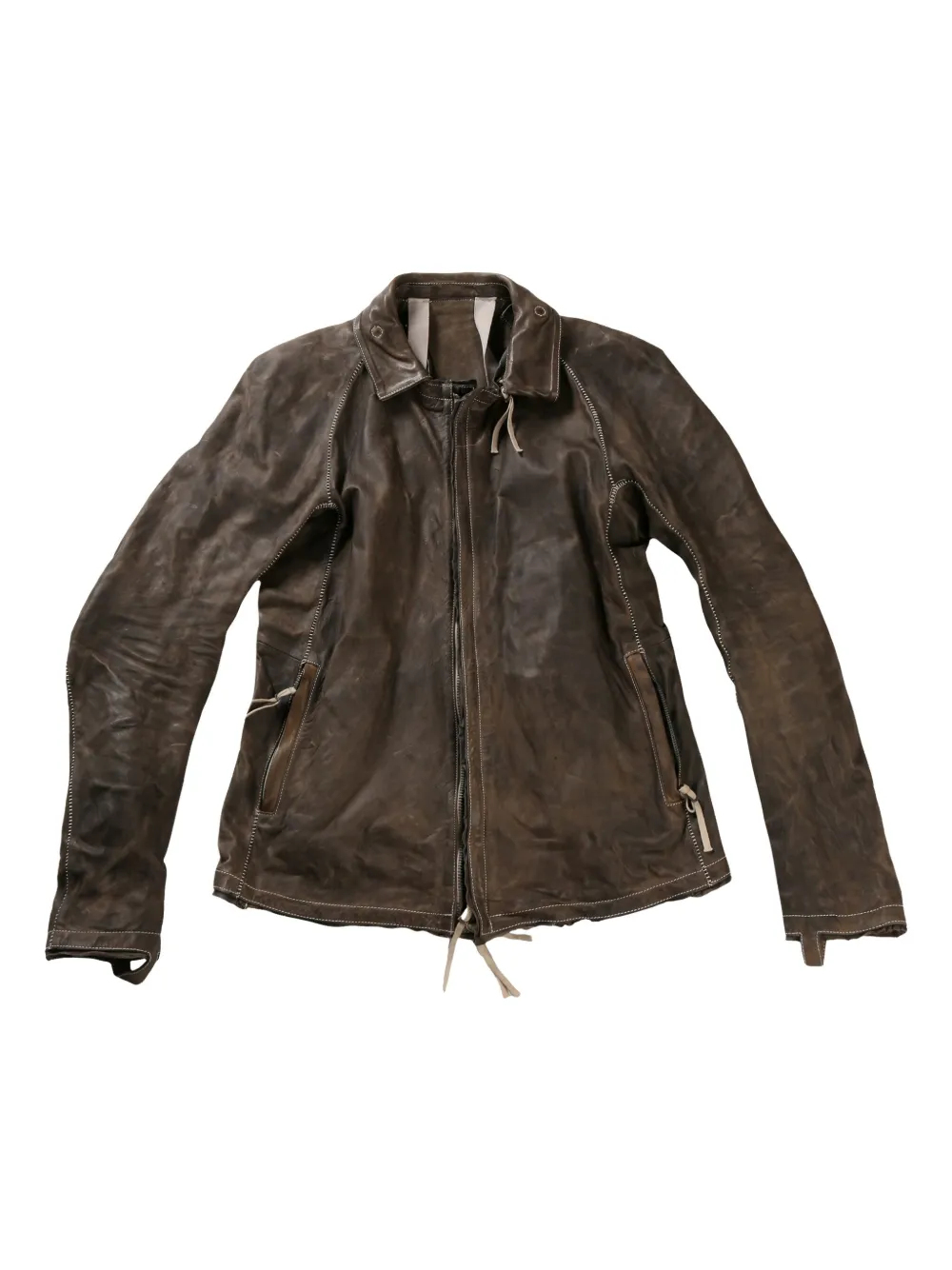 Boris Bidjan Saberi leather jacket - Grigio