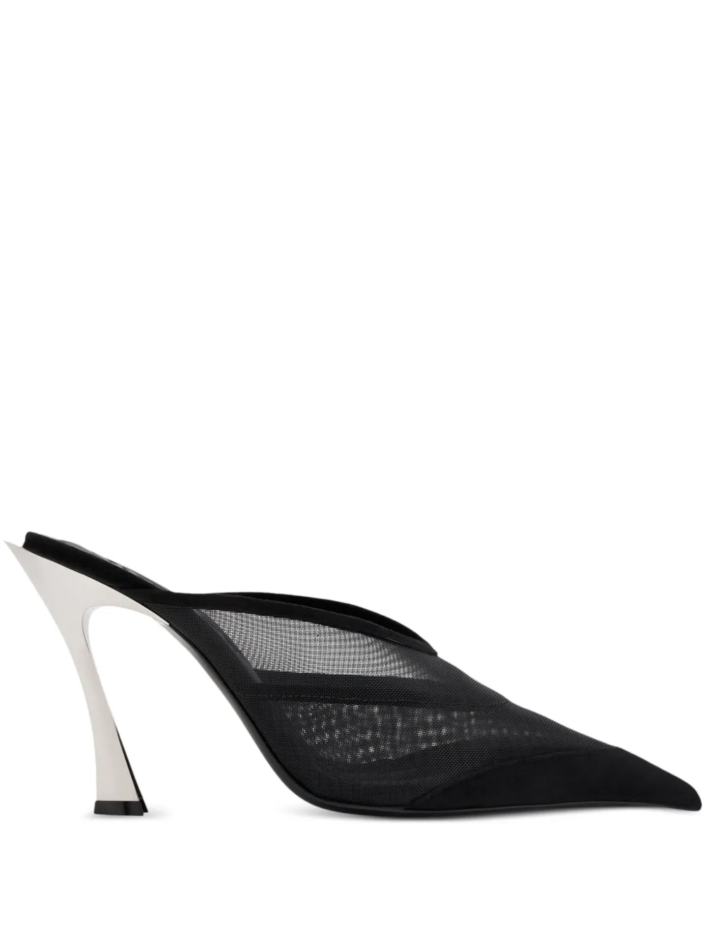 Mugler 95mm Fang mules - Nero