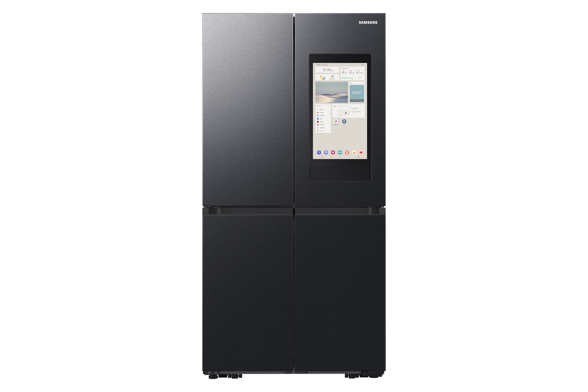 Frigorifero 4 Porte Samsung Family Hub&trade; AI con Beverage Center&trade; 636L RF65DG9H0EB1EF, Antracite