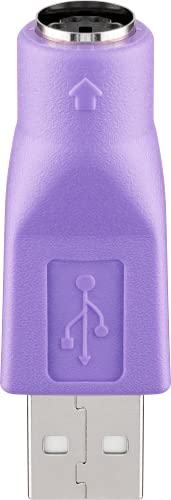 Goobay 68918 Adattatore Da Usb Maschio (Tipo A) A Mini-Din 6 Femmina (Ps / 2), Viola