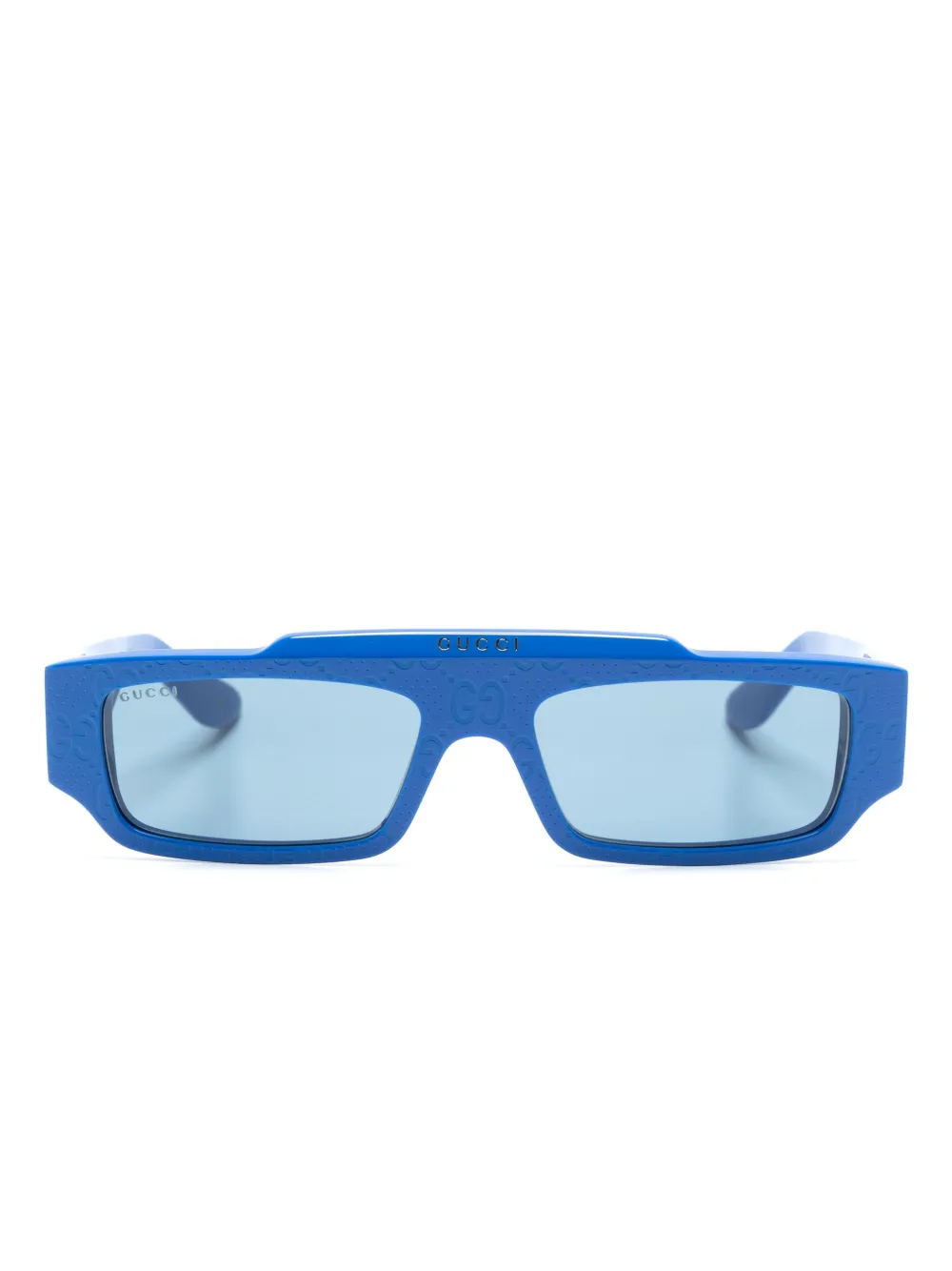 Gucci Eyewear Occhiali da sole GG-Supreme squadrati - Blu