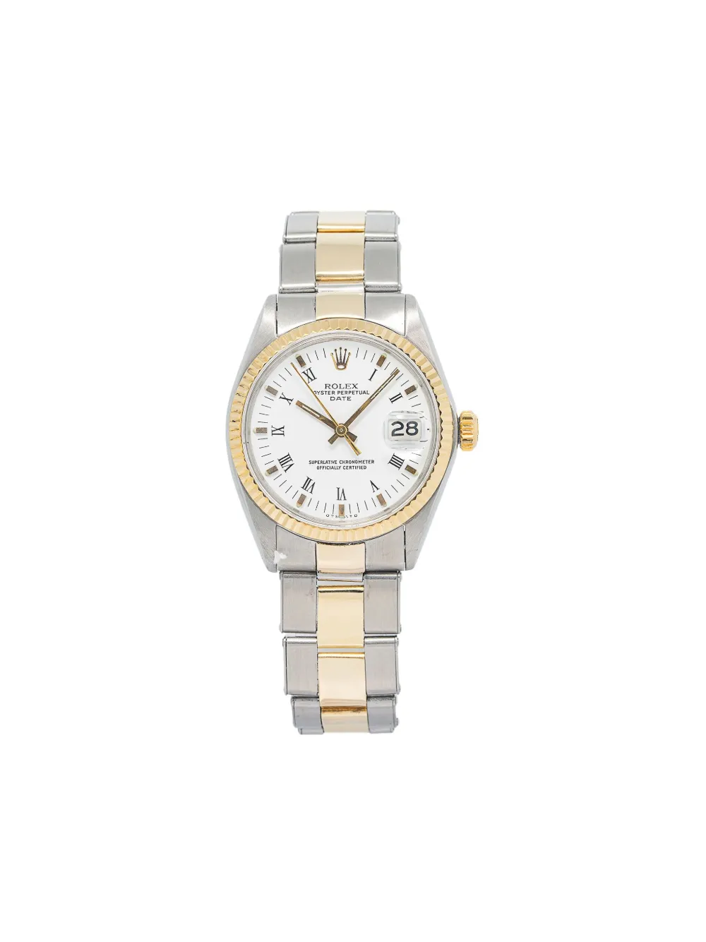 Rolex pre-owned Date 34mm - Bianco
