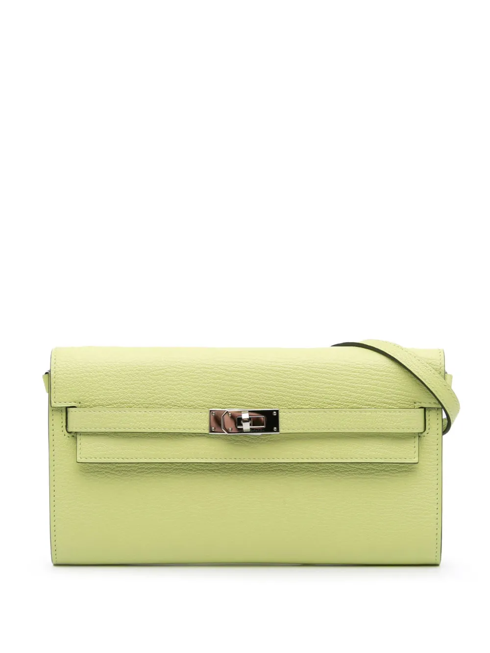Hermès Pre-Owned 2021 Chevre Mysore Kelly To Go Wallet crossbody bag - Verde