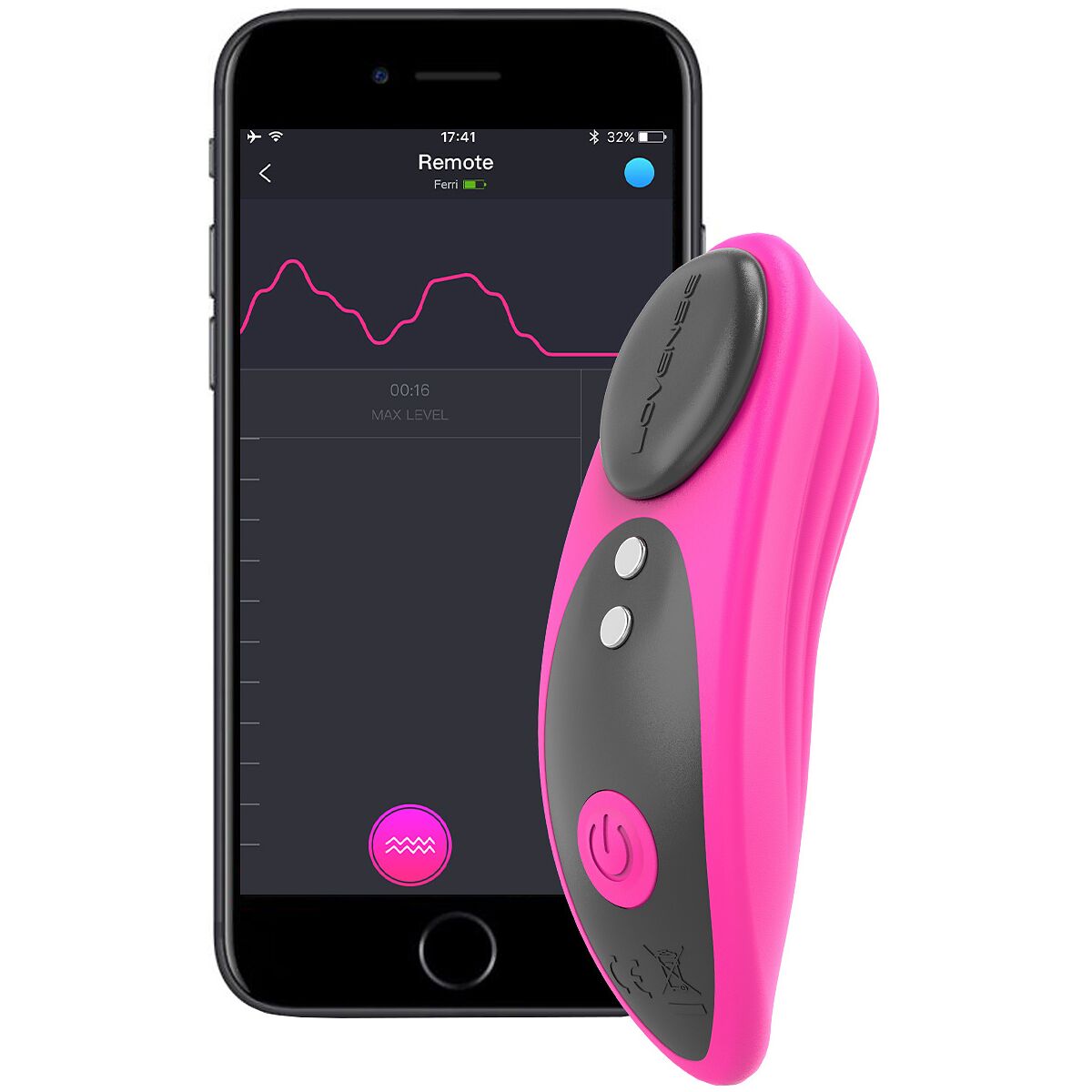 Lovense - Ferri Remote Controlled Panty Vibrator Magenta