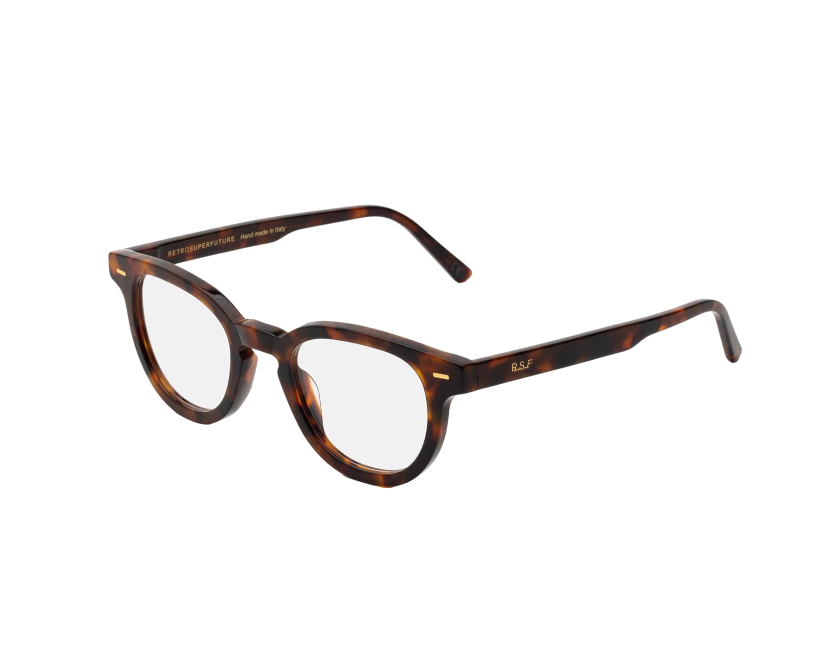 Retrosuperfuture Unisex Smz Numero 88 Classic Havana Montature Da Vista Acetato Havana  Rotonda Normale