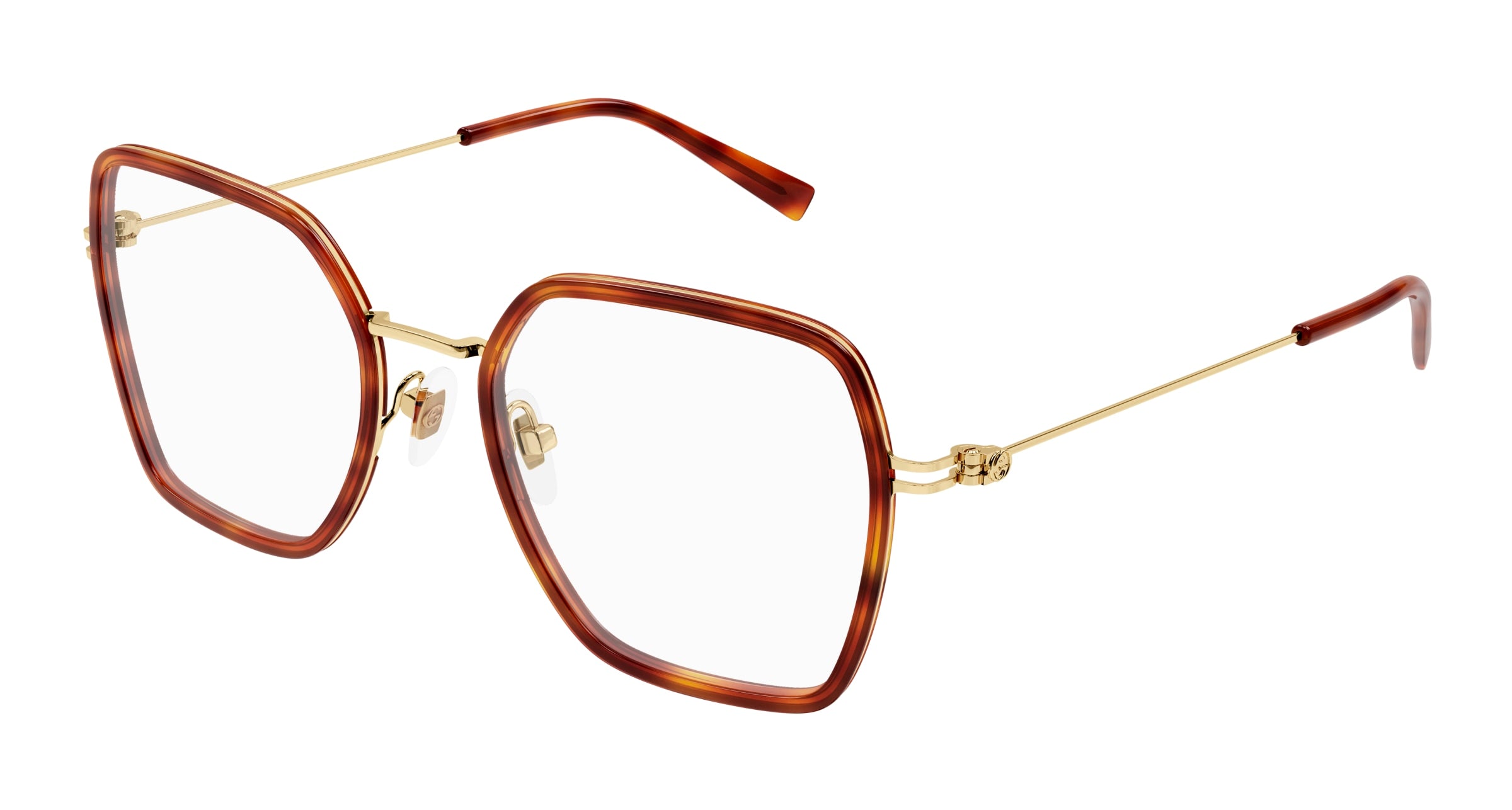 Gucci Donna Gg1850O 002 Montature Da Vista Iniettato Havana Trasparente Squadrata