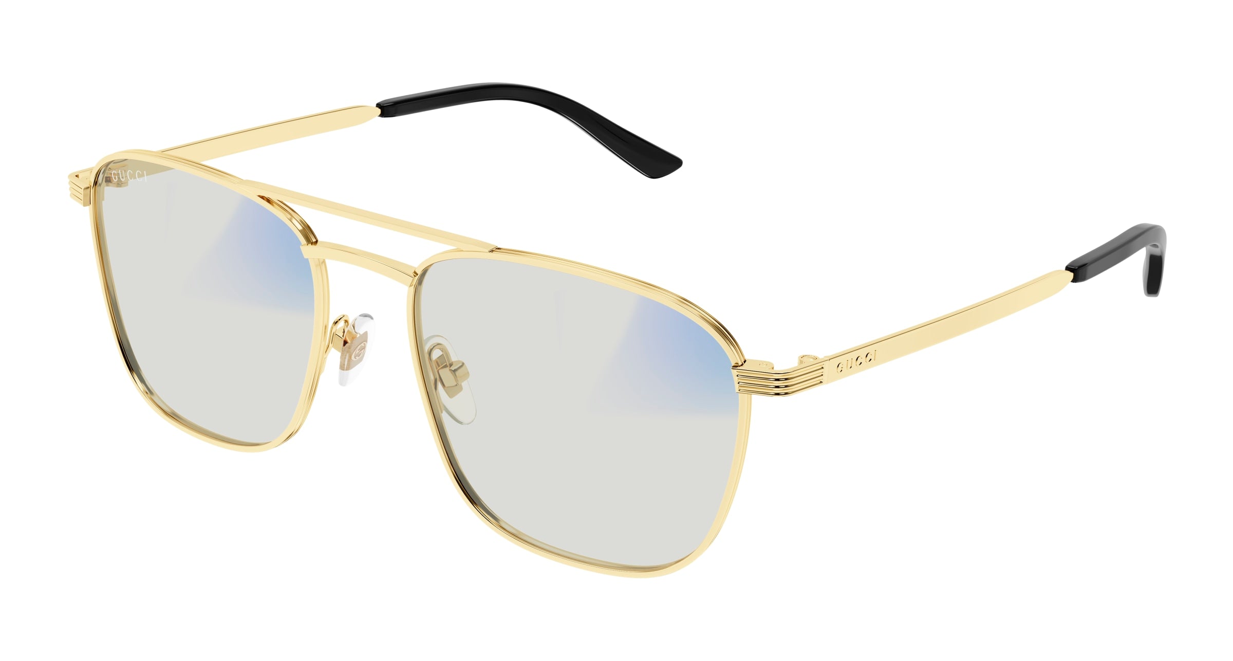 Gucci Uomo Gg1881S 005 Occhiali Da Sole Metallo Oro Trasparente Squadrata