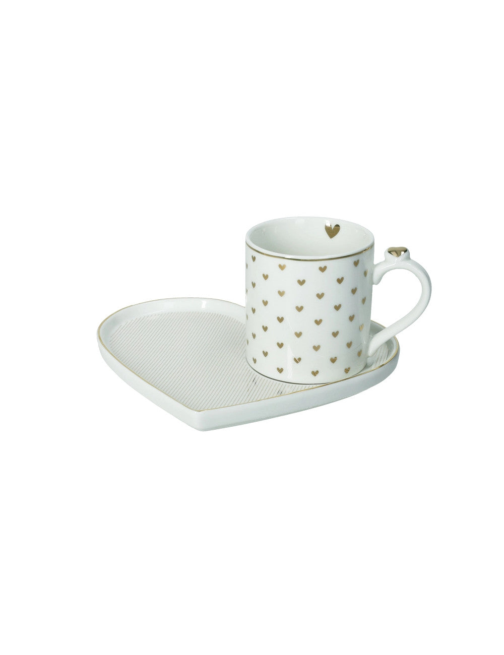 Tazza e vassoio tete a tete amore mio righe