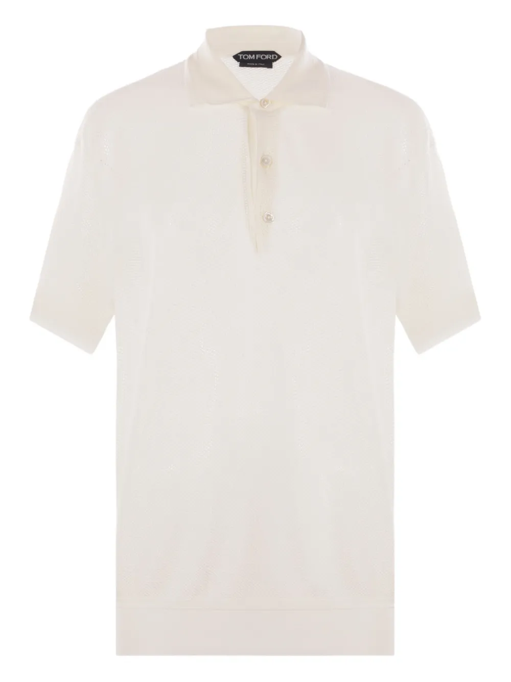 TOM FORD mesh polo shirt - Bianco