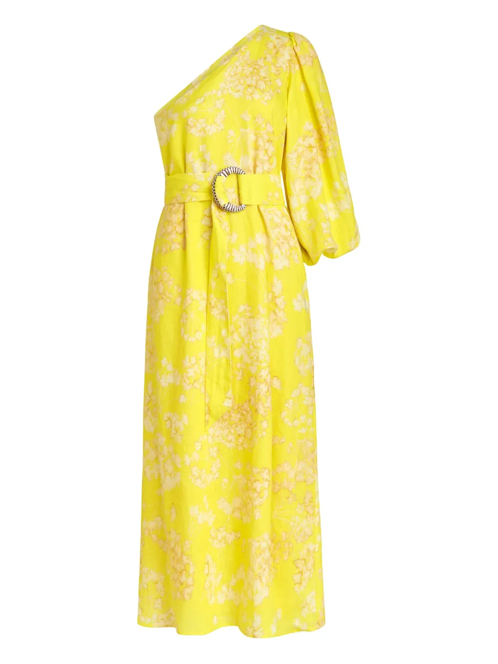 Marie Oliver Kenna one-shoulder floral-print dress - Giallo